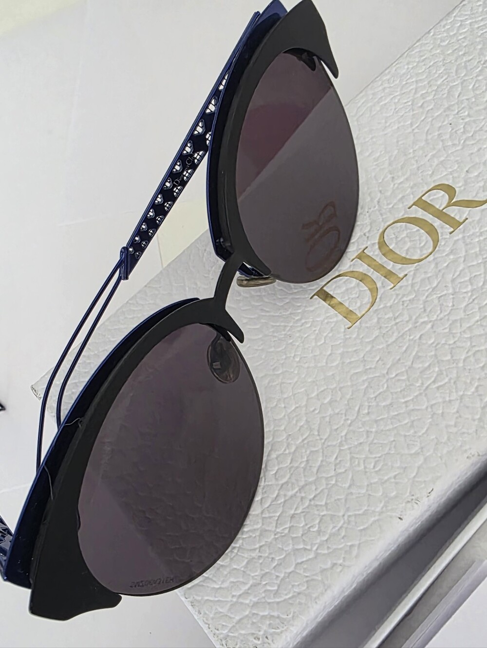 Dior Women's Blue Cat-Eye Sunglasses
